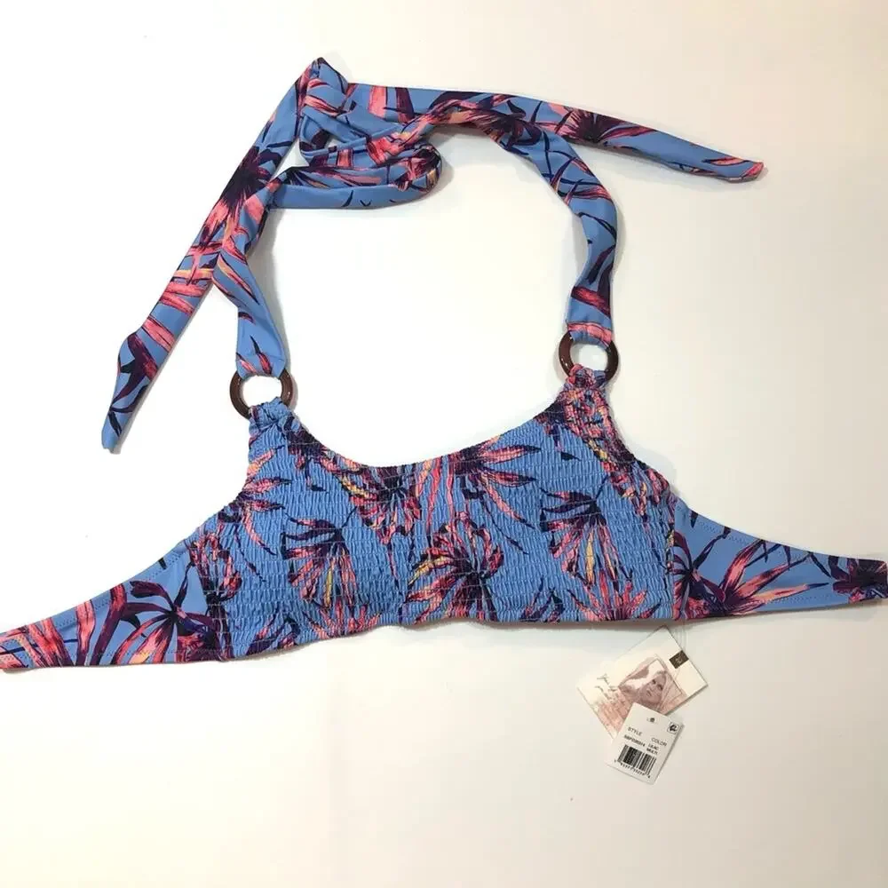 Jessica Simpson Palmy Days O-Ring Bandeau Swim Top